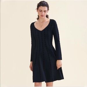 Maje Black Long Sleeve Dress